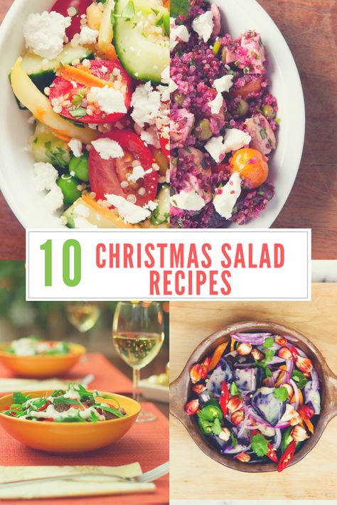 10 Christmas Salad Recipes Christmas Salads Recipes, Christmas Salads Recipes Holidays, Christmas Side Dish Recipes, Fennel And Orange Salad, Christmas Salad Recipes, Christmas Salad, Christmas Salads, Salads Recipes, Lettuce Wrap Recipes