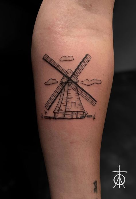 Tattoo uploaded by Claudia Fedorovici • Windmill Tattoo Fine Line By Claudia Fedorovici #fineline #finelinetattoo #claudiafedorovici #amsterdamtattoo #ascetictattoo #tattooartistsamsterdam Amsterdam Windmill Tattoo, Simple Windmill Tattoo, Windmill Tattoo, Germany Tattoo, Tat Inspiration, Tattoo Fine Line, Amsterdam Tattoo, Tattoo Thoughts, Travel Tattoos