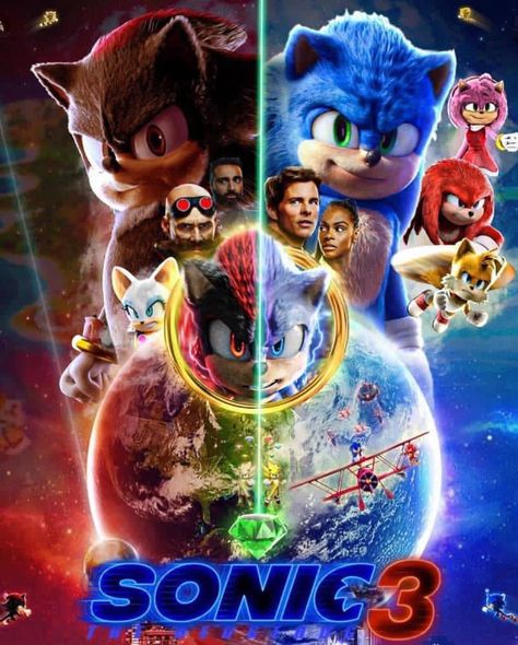 Sonic 3 Movie, Sonic The Hedgehog Movie, Action Animation, Sonic The Hedgehog 3, New Animation Movies, Sonic The Movie, Marvel Movie Posters, To Watch, Sonic Screwdriver