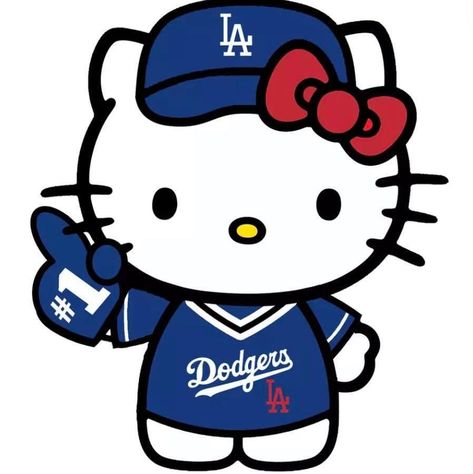 #hellokittydodger #losangelesdodgerhellokitty #hellokitty Dodgers Svg, Dodgers Outfit, La Dodgers Baseball, Dodgers Girl, Arte Monster High, Hello Kit, Hello Kitty Backgrounds, Hello Kitty Cartoon, Dodgers Baseball