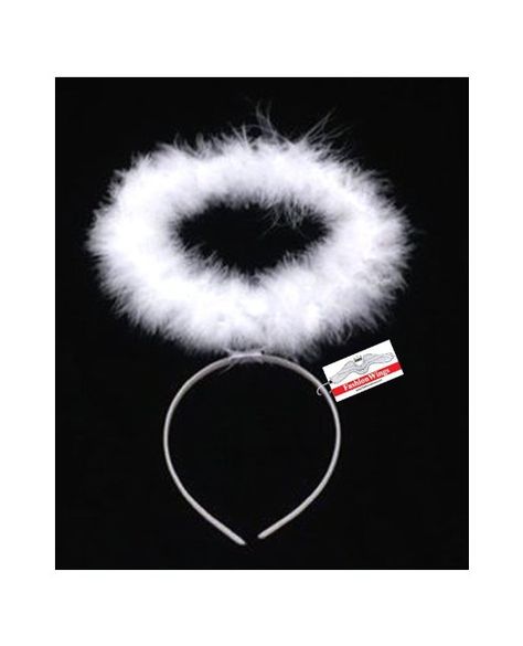 FashionWings (TM) White Marabou Feather Headband Angel Halo for Children and Adults Angel Head Ring, Angel Halo Headband, Angel Halo, Angel Feathers, Angel Costume, Halloween Headband, Mystery Party, White Angel, Head Ring