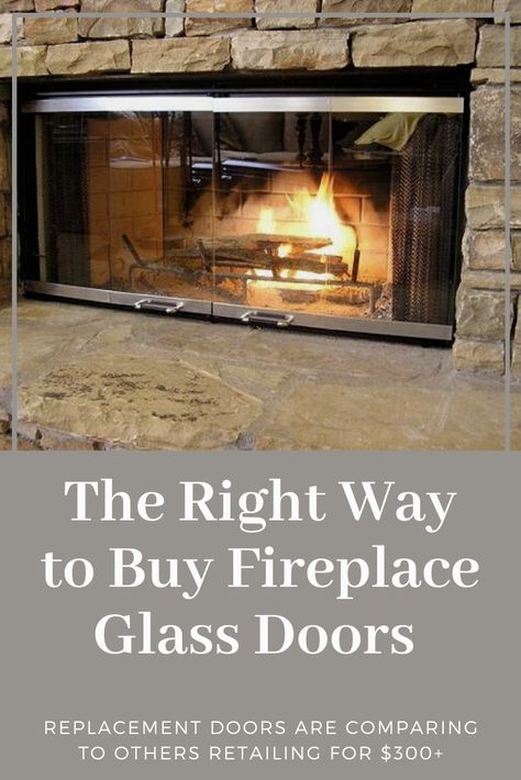 Fireplace Glass Doors Wood Burning, Gas Fireplace Replacement Doors, Fireplace Doors Replacing, Fireplace Doors Ideas, Paint Brick Fireplace White, Glass Fireplace Doors, Wide Fireplace, Prefab Fireplace, Fireplace Screens With Doors