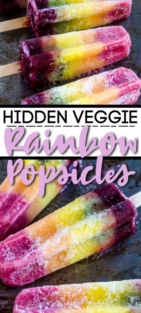 Veggie Rainbow, Therapy For Kids, Rainbow Popsicles, Eating Veggies, Hidden Vegetables, Veggie Snacks, Dessert Simple, Eat Veggies, Healthy Toddler Meals