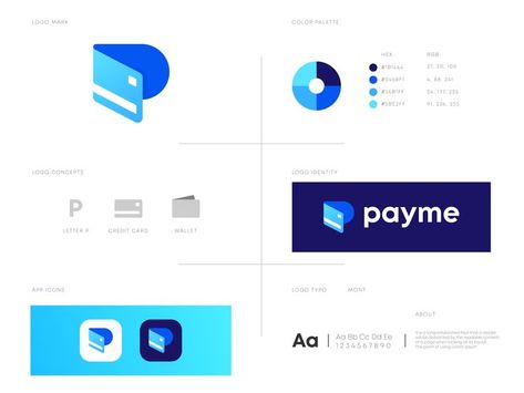 P Letter Logo, Initial P, P Letter, Logo P, Card Payment, Logo Design Typography, Credit Card Payment, Online Logo, Geometric Logo