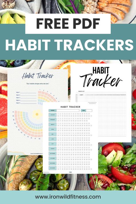 Looking for free habit tracker printables to use right away? Look no further for an easy habit tracker PDF you can print out today! (Free printable healthy habit trackers!) January Habits, Free Habit Tracker, Bedtime Stretches, Weight Training Routine, Habit 1, Steps Per Day, Fitness Habits, Fitness Blogs, Tracker Free