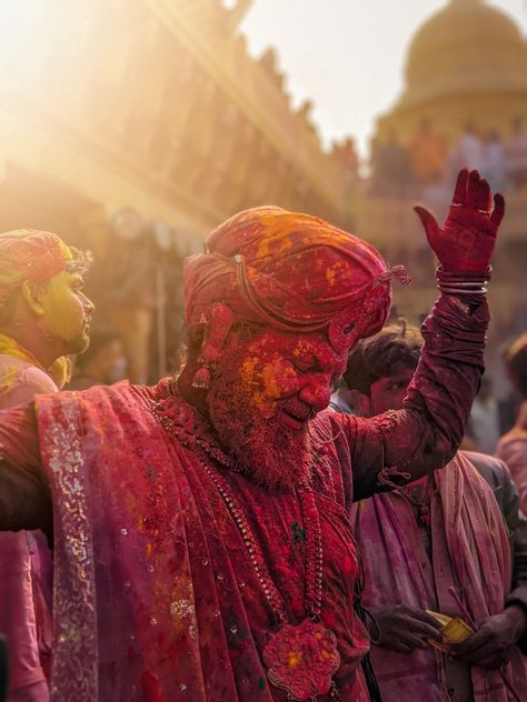 Mathura Holi Photography, Vrindavan Holi Photography, Vrindavan Holi Aesthetic, Holi Festival Aesthetic, Holi Festival Photography, Braj Holi, Barsana Holi, Mathura Holi, Ab Reference