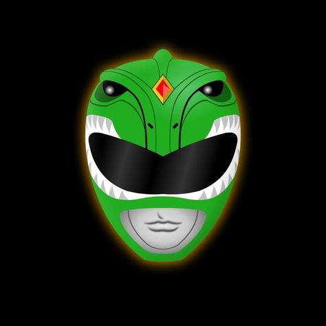 Power Ranger Helmet, Green Ranger Helmet, Power Rangers Helmet, Festa Power Rangers, Power Ranger Cake, Green Power Ranger, Helmet Drawing, Power Ranger Party, Power Rangers Ninja Steel