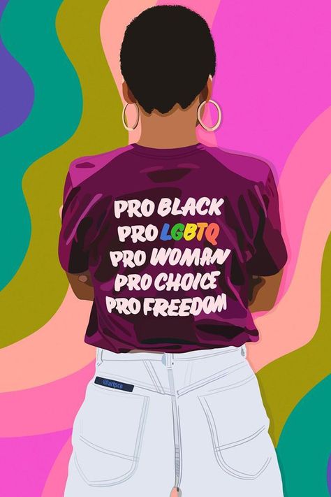 Black Girl Pro Black Art, Women Rule, Black Artwork, Pro Black, Halsey, Black Art, Bullet Journal, Overalls, History