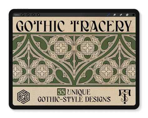 Gothic Design Elements, Gothic Packaging, Gothic Graphic Design, Anglo Gothic, Gothic Tracery, Tattoo Smart, Gothic Ornament, Gothic Frame, Gothic Elements