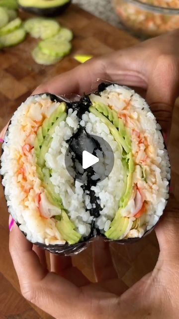 Samiya Jakubowicz on Instagram: "💥Spicy Crab Nori Wraps at Home 🙌🏽

(Like an Onigiri variation) 
💥The key I find for keeping its shape so it doesn’t fall apart is wrapping it in saran wrap.

🔥So many variations of this you can make!
❓What would you mix? 

#noriwraps #nori #SpicyCrab #LunchIdeas #lunchrecipes #foodreels #seafoodrecipes #crabmeat #foodnetworkthekitchen #foodexplorers #recipereels #lunchinspo #foodhacks #seaweedpaper" Nori Wraps, Nori Wrap, Spicy Crab, Saran Wrap, Crab Meat, Asian Inspired, Lunch Recipes, Seafood Recipes, Food Network Recipes