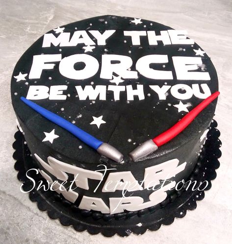 May The Force Be With You Cake May The 40th Be With You Cake, May The Forties Be With You Cake, 40th Birthday Themes, May The 4th, May The 4th Be With You, Cake Decorating Techniques, Cookie Cake, The Force, 40th Birthday