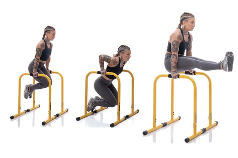 Total-Body Parallel Bar Workout Parallel Bar, Workouts Outside, Dip Bar, Bosu Ball, Bar Workout, Trening Fitness, Strength Conditioning, Reverse Lunges, Circuit Workout