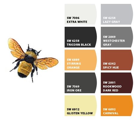 Honey Colour Palette, Beehive Color Palette, Bumble Bee Color Palette, Bee Colour Palette, Bee Stencil, Honey Bee Decor, Hex Color Palette, Business Colors, Paint Color Inspiration