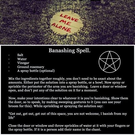 Leave Me Alone Spell Easy Banishing Spell Person, Banishing Spell Person, Leave Me Alone Spell, Banishing Spells, Spell Pages, Pretty Witch, Hoodoo Magic, Banishing Spell, Hoodoo Spells