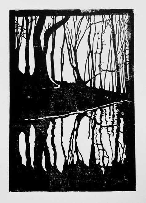 Linography Ideas, Linocut Prints Simple, Linocut Art Simple, Woodblock Printmaking, Linocut Ideas, Woodcut Art, Folk Horror, Linocut Printmaking, Lino Art