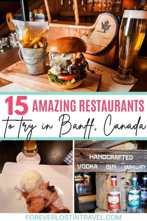 Banff Restaurants, Creative Dishes, Amazing Restaurants, Canada Food, Restaurants To Try, Canada Holiday, Banff Canada, Canadian Travel, Canada Road Trip