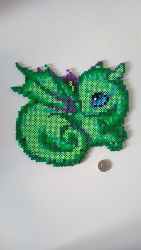 Baby green dragoon Perler Hama / Pixel Art | Etsy Pixel Dragon, Modele Pixel Art, Pixel Art Pokemon, Art Perle, Perler Art, Baby Green, Hama Beads Design, Beads Design, Diy Perler Bead Crafts