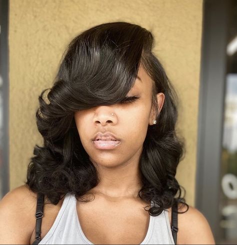 Hairstyles Side Part, Hairstyle Bangs, Pressed Natural Hair, Deep Side Part, Silk Press Natural Hair, Side Bangs Hairstyles, Quick Weaves, Flat Iron Hair, Sleek Ponytail Hairstyles