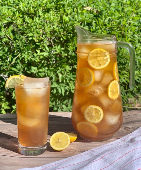 Lemony Sweet Tea — Open Invitation Entertainment Lemon Sweet Tea, Black Tea Bags, Backyard Cookout, Fruit Tea, Lemon Peel, Hot Tea, Sweet Tea, Tea Recipes, Black Tea