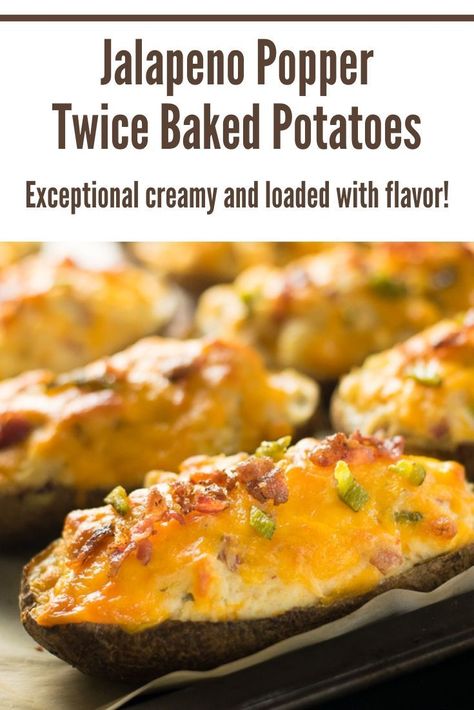 This Jalapeno Popper Twice Baked Potato recipe combines my favorite appetizer and my favorite side dish into one amazing creation. #potatoes #side #jalapeno Lilluna Recipes, Peskitarian Recipes, Chicken Cavatappi Recipe, Chicken Schwarma Recipe, Teen Recipes, Food Sliders, Recipes Sliders, Crumbles Recipes, Xyngular Recipes