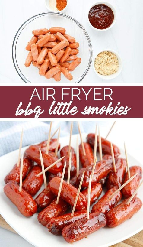 Bbq Lil Smokies, Sweet And Tangy Bbq Sauce, Lil Smokies Recipes, Bbq Little Smokies, Little Smokies Recipes, Fried Hot Dogs, Smokies Recipe, Little Smokies, Lil Smokies