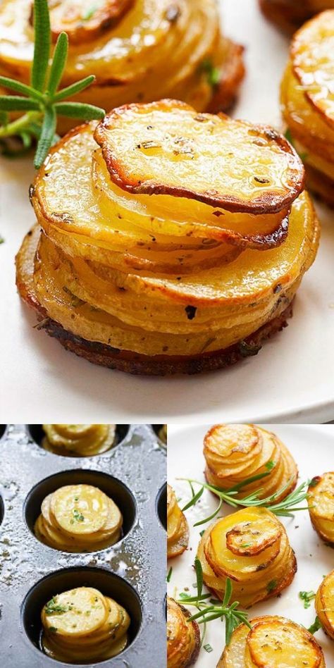 Potato Stacks, Gourmet Dinner, Fine Dining Recipes, Catering Ideas, Boat Food, Ideas Food, Lake Food, Summer Lake, Crispy Potatoes