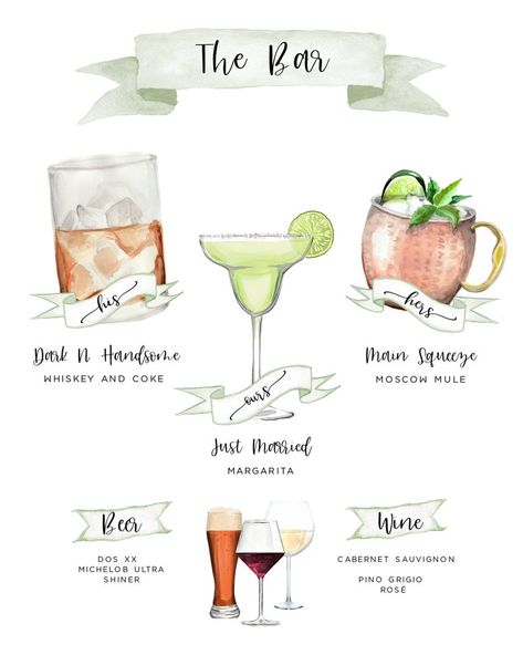 Signature Drink Menu, Drink Menu Design, Cocktail Names, Cocktail Sign, Signature Cocktails Wedding, Signature Cocktail Sign, Wedding Signature Drinks, Menu Printable, Cocktail Hour Wedding