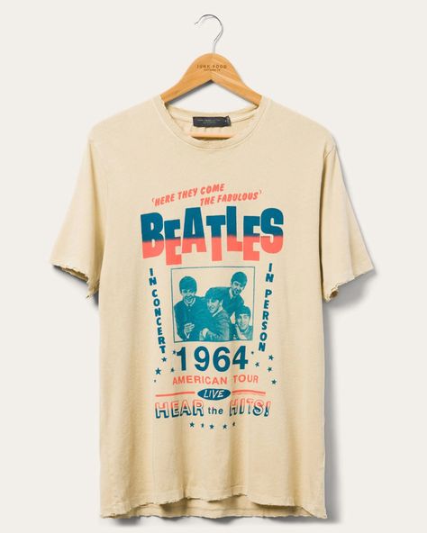 The Beatles 1964 Tour Vintage Tee | Junk Food Clothing – Junk Food Clothing Outfit Ideas Tshirt, Rock Tshirts, Vintage Tees Women, Womens Vintage Tees, Tshirt Design Ideas, Shirt Outfit Ideas, Vintage Shirt Design, Graphic Tees Vintage, Graphic Tee Design