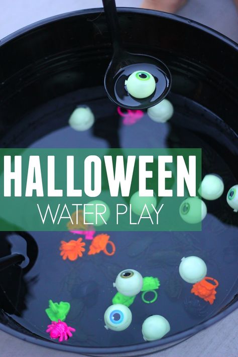 Sometimes all you need is a bucket of water, some silly Halloween props, and some ladles to create hours of fun. My little ones put on thei... Witches Brew Song, Silly Halloween, Water Play Activities, Halloween Craft Activities, Craft Activities For Toddlers, Bucket Of Water, Infant Lesson Plan, Halloween Sensory, Halloween Week