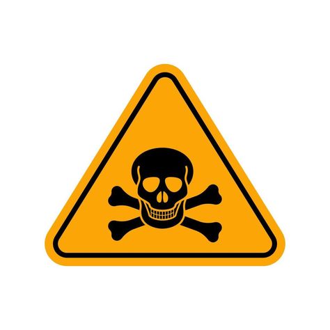 Skull with crossbones in yellow triangle. Dangerous territory with signs of poisoning and infection. Toxic poisonous zone with deadly vector radiation Poison Sign, Yellow Triangle, The Dating Divas, The Skull, Skull Art, Dark Side, Sticker Design, Vector Art, Vector Free