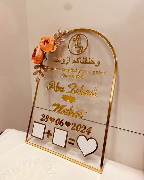 Nikah thumb board ✨ Start you beautiful journey with our customised nikah thumb frame 💖 #nikahnamah #nikahthumbboard #thumbboard #nikah #weddinggifts #weddinginspiration #weddinggiftideas Nikah Thumb Board, Nikkah Nama Design, Nikkah Nama Calligraphy, Nikha Signature Frame, Nikah Frame, Nikah Nama Frame Design, Nikah Pen, Nikah Decor, Love U Mom