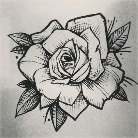 Rose drawing in pen Rose Sketch, Rose Tattoo Design, Desenho Tattoo, Girly Tattoos, Tattoo Life, Sleeve Tattoo, Flower Mandala, Rose Tattoos, Rose Tattoo