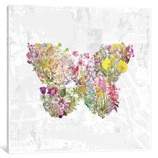 Butterfly And Flower Wall Art | Wayfair Butterfly Project, Butterfly Poster, Floral Butterfly, Artwork Pictures, Stencil Art, Botanical Flowers, Fine Arts Posters, Flower Wall Art, Floral Botanical