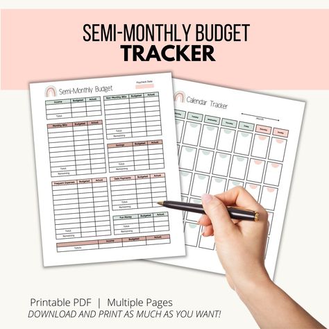 Semi-Monthly Paycheck Budget PDF Printable, Budget By Paycheck, Paycheck Budget Digital Template, Financial Planner, Monthly Budget, PDF teacherplannerprintable #personalplannerideas #bestplannersformoms #weeklyplannerprintable. Semi Monthly Paycheck Budget, Semi Monthly Budget Template, Best Planners For Moms, Budget By Paycheck, Printable Budget, Paycheck Budget, Monthly Budget Template, Financial Advisor, Planner Monthly