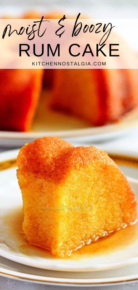 Elevate your dessert game with this heavenly rum cake from scratch that is perfect for every party! Made with only the finest ingredients, this dense and rich cake is soaked in a delectable, thick butter rum sauce that will leave you craving more. Whether it's a special occasion or just a weekend treat, this recipe is sure to impress your family and friends with its irresistible taste and aroma. Butter Rum Pound Cake, Boozy Rum Cake, Captain Morgan Rum Cake, German Rum Cake, Mini Bundt Rum Cake Recipes, Tortuga Rum Cake Recipe, Rum Bread Recipes, Liquor Cakes Recipes, Tortuga Rum Cake Recipe Copycat