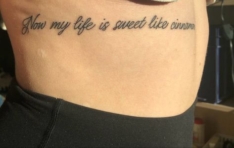 Sweet Like Cinnamon Tattoo, Lana Tattoo Lyrics, Lana Del Rey Tattoo Ideas Lyrics, Lana Del Rey Radio, Lana Del Rey Tattoos, Lana Del Rey Tattoo, Sweet Like Cinnamon, Song Tattoos, Cute Simple Tattoos