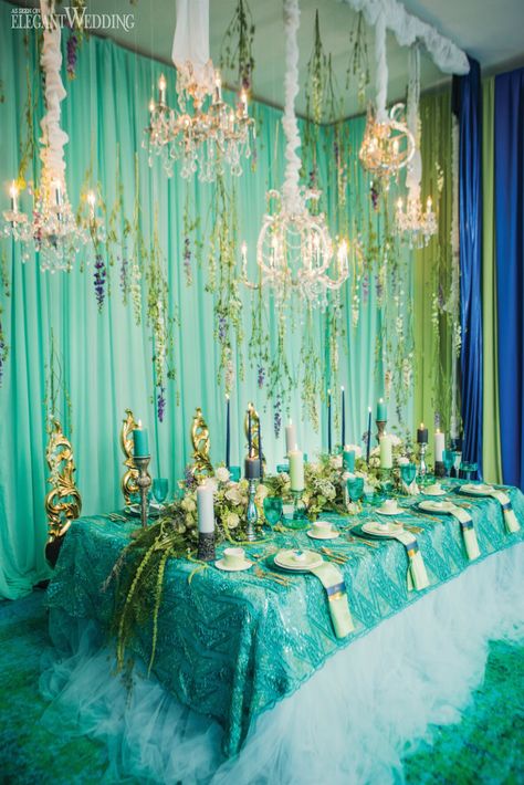 Mermaid Wedding Ideas, Sea Wedding Theme, Under The Sea Wedding, Little Mermaid Wedding, Dark Mermaid, Mission Inn, Ocean Birthday, Sea Wedding, Hijab Wedding Dress