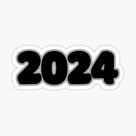 sarati Shop | Redbubble 2024 Typography Design, 2024 Text, 2024 Stickers, Moving Forward Quotes, Vision Board Success, Senior Year Fun, Vision Board Party, Ribbon Crafts Diy, Vision Board Photos