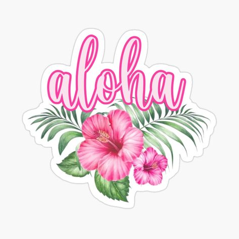 Get my art printed on awesome products. Support me at Redbubble #RBandME: https://www.redbubble.com/i/sticker/Aloha-Hibiscus-by-newtotem/165645596.EJUG5?asc=u Hibiscus, Awesome Products, Art Prints, Art