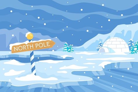 North Pole Map Illustration, North Pole, Christmas, Quick Saves