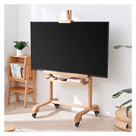 Tv Stand Easel, Easel Tv Stand, Garden Bridges, Mobile Tv Stand, Diy Easel, Wood Storage Shelves, Yellow Ceiling, Tv Cart, Wooden Mobile