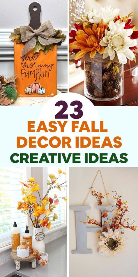 Embrace the autumn ambiance on a budget with these simple and cost-effective decor suggestions that beautifully embody the spirit of the season. Incorporate organic materials such as pumpkins, pine cones, and leaves into your displays for a cozy fall feel. Add warmth and rustic appeal to your space with economical DIY projects that seamlessly blend nature into your home decor. Discover creativity in budget-friendly decorating ideas to bring seasonal charm indoors without overspending. Cheap Autumn Decor, Diy Simple Fall Decor, Fall Decor Ideas For The Home Indoor, Inexpensive Fall Decor, Cheap And Easy Fall Decor, No Pumpkin Fall Decor, Fall Party Decoration Ideas, Cottagecore Fall Decor Diy, Frugal Fall Decor