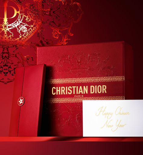 Dior Fragrance, Chinese New Year Gifts, Fancy Packaging, Christmas Hamper, Christmas Photoshoot, Christmas Packaging, Happy Chinese New Year, Lunar New Year, Skincare Makeup