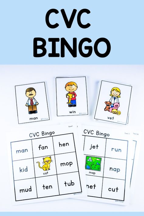 Little readers will have fun while practicing reading cvc words. #cvcwords #learntoread #bingo #cvcbingo #kindercenters #kindergarten #readcvcwords Cvc Word Bingo Free Printable, Cvc Bingo Free, Cvc Bingo Free Printable, Cvc Words Activities Kindergarten, Cvc Kindergarten Activities, Reading Games First Grade, Cvc Games Kindergarten, Cvc Bingo, Read Cvc Words