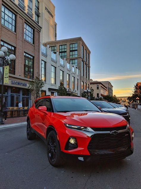 2019 Chevy Blazer Sport SUV looking cool in San Diego Gaslamp Quarter San Diego Gaslamp, Custom Wheels Trucks, Custom Lifted Trucks, Chevy Girl, Dually Trucks, Sport Suv, Chevy Blazer, Mom Car, All-terrain Vehicles