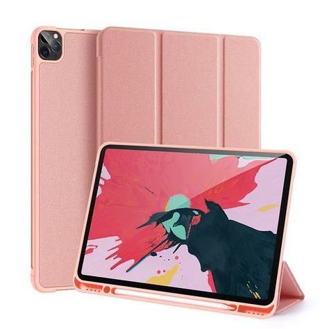 Shop Generic IPad Pro 12.9 2020 Leather Case - Rose Gold | Jumia Egypt Rose Gold Ipad, Cute Ipad Cases, Stylish Iphone Cases, Girly Phone Cases, Pretty Iphone Cases, Apple Watch Accessories, Pc Portable, Smart Case, Apple Ipad Pro