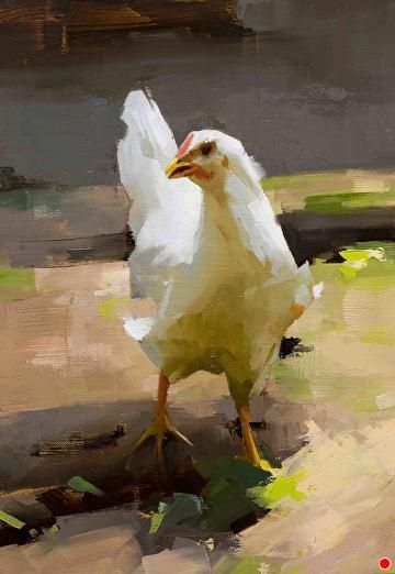 Pet Paintings, Chicken Painting, Oil Painting Inspiration, Wildlife Artwork, Rooster Art, Decorative Paintings, Farm Art, Chicken Art, Traditional Paintings