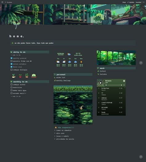 #Organisation #Aesthetic_Anime_Green #Widget_Pixel #Notion_Banner_Aesthetic Notion Banner, Danish Pastel Aesthetic, Pixel Art Templates, Simple Designs To Draw, Notes Inspiration, Banner Background Images, Aesthetic Template, Green Aesthetic, Aesthetic Backgrounds