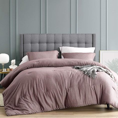 Mauve Comforter Bedroom, Mauve Bedroom Decor, Mauve Bedroom, Dorm Comforters, Oversized Comforter, Bedroom Comforter Sets, Cotton Comforter Set, Twin Xl Comforter, Soft Bed