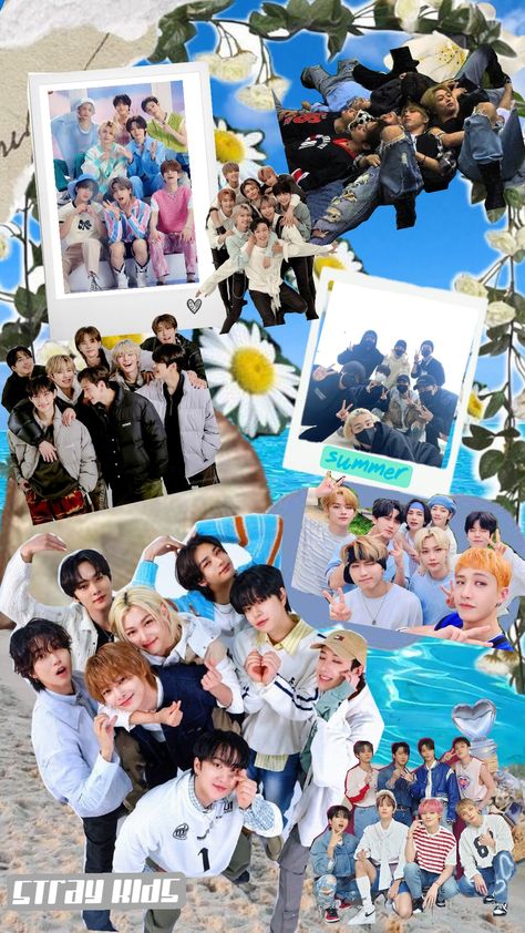 Stray kids wallpaper #straykids #summer #ocean Skz Summer Wallpaper, Cottage Core Aesthetic Wallpaper, Straykids Funny, Cool Kpop Wallpapers, Straykids Wallpaper, Wallpaper Skz, Stray Kids Wallpaper, Skz Wallpaper, Summer Ocean